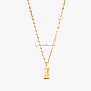 <span class=keywords><strong>Latitud</strong></span> <span class=keywords><strong>Longitud</strong></span> Coordenadas Ubicación Collar con encanto inicial Grabado personalizado Barra vertical Collar Colgante Hombres Cadena de bordillo - Product Image 6