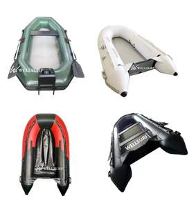 Bote Inflable para Pesca WELLSURF, Embarcación Neumática para Entusiastas, Motor Fuera de Borda, 235 cm, PVC de 0.9 mm de Grosor, Piso Inflable para 4 Personas - Product Image 5
