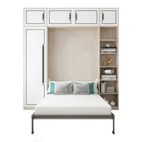 Armoire de rangement lit de rangement pliable en bois lit mural escamotable lit gain de place pour bureau chambre hôtel adolescent