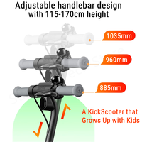 Ab stok akıllı elektrikli Scooter Ninebot tarafından Segway C2 Pro çocuklar için 16km/s Max hız çocuk Kickscooter 17km aralığı