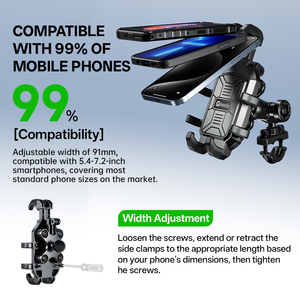 <span class=keywords><strong>Support</strong></span> de téléphone pour <span class=keywords><strong>moto</strong></span> Kewig personnalisé à 8 griffes, étanche IP66, extensible, avec pare-soleil, antichoc et antivol - Product Image 5