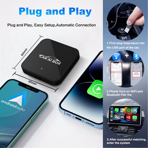 Venta al por mayor calidad HD inalámbrico Android Auto Carplay Ai Box incorporado YouTube <span class=keywords><strong>Netflix</strong></span> App Android 12 adaptador inalámbrico Carplay - Product Image 5