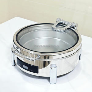 Современная интеллектуальная стеклянная тарелка из нержавеющей стали с электрическим подогревом для вечеринок, грелка для отеля, кейтеринга, сервировочное блюдо из Китая - Product Image 2