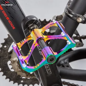 중국 제조 자전거 페달 산악 자전거 3 밀봉 베어링 경량 자전거 페달 MTB 레인보우 컬러 알루미늄 페달