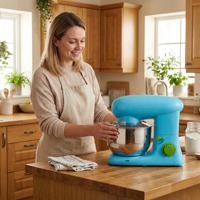 Robot pâtissier professionnel 3-en-1 pour pâte, œufs, gâteaux, fruits, viande et charcuterie – Batteur sur socle électrique pour boulangerie