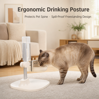 Nouvelle arrivée : abreuvoir universel suspendu pour animaux de compagnie, support d'eau vertical réglable et portable pour chiens et chats