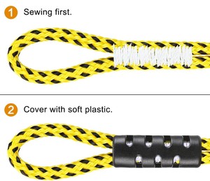 Corde de ski nautique robuste de 75 pieds en gros avec 2 poignées flottantes en bois Double poignée pour Wakeboard et <span class=keywords><strong>Kneeboard</strong></span> Ocean <span class=keywords><strong>Surfing</strong></span> - Product Image 3