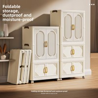 Armoire d'angle pliable en plastique sans outil, double porte, boîte de rangement pour enfants, organisateur de placard, gain de place pour petit appartement