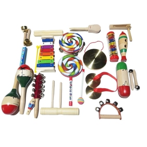Kit complet de percussions Orff en bois pour enfants, instruments de musique pour la maternelle, aides pédagogiques musicales, vente en gros - Product Image 1