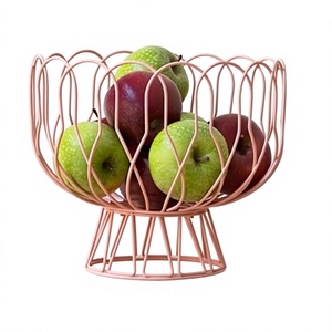 Panier en fil de fer de qualité deluxe forme ronde taille personnalisée panier de stockage de légumes en fer pour les meilleures ventes - Product Image 1