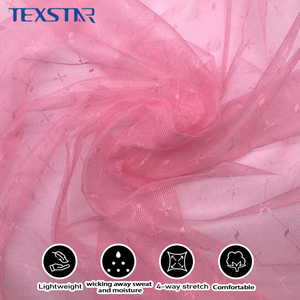 Telas de Tul de Poliéster Jacquard al por Mayor, <span class=keywords><strong>Tela</strong></span> Jacquard Floral, Mosquitero para Cama - Product Image 4