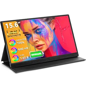 15,6 Zoll 3840*2160 UHD-Bildschirm Typ C 4k USB Tragbarer LCD Externer Monitor Laptop Gaming PC Monitor mit Akku