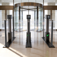 Barrière pivotante anti-collision 3D au laser au design moderne, barrière à ailettes haute durabilité avec lecteur de cartes pour hôtels CE EN