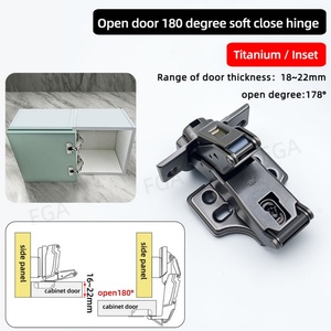 Bisagras de Acero Laminado en Frío de Alta Calidad con Cierre Suave de 180 Grados, Herrajes Modernos para Muebles de Cocina, Dormitorio, Sala de Estar y Hogar - Product Image 2