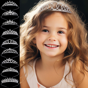 Pageant brillant Cronas De Reinas couronne 12cm diadèmes délicats diadème de mariage casque de mariée alliage strass accessoires de mariage - Product Image 2