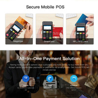 Lector de Tarjetas Z70 3 en 1, Mini Terminal POS Móvil con Bluetooth, Lector de Tarjetas Inteligentes con Chip MSR y NFC para Seguridad Social