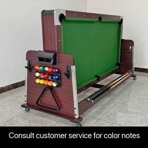 7ft 8ft 9ft sang trọng rắn GỖ GẤP 4-in-1 Mỹ bảng hồ bơi Snooker bida <span class=keywords><strong>PING</strong></span>-<span class=keywords><strong>PONG</strong></span> quần vợt Túi da thật - Product Image 5