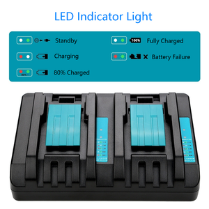 <span class=keywords><strong>Chargeur</strong></span> mural <span class=keywords><strong>rapide</strong></span> double port DC18RD 4 ports DC18SF de remplacement pour <span class=keywords><strong>Makita</strong></span> 14.4V <span class=keywords><strong>18V</strong></span> BL1430 BL1460 BL1830 BL1860 BL1890 - Product Image 2