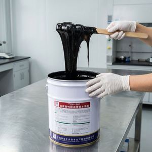 Non-curing Self-healing <b>Bitumen</b> Waterproof Coating Flexible Rubberized Asphalt Liquid Membrane for Basement and Roof - Product Image 1