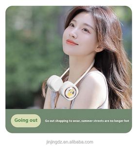 Aaoyun 2025 New Arrivals Bladeless Wearable Rechargeable Neck Fan 800mah Portable Outdoor Foldable Hanging Neck <b>Cooling</b> Fan - Product Image 4