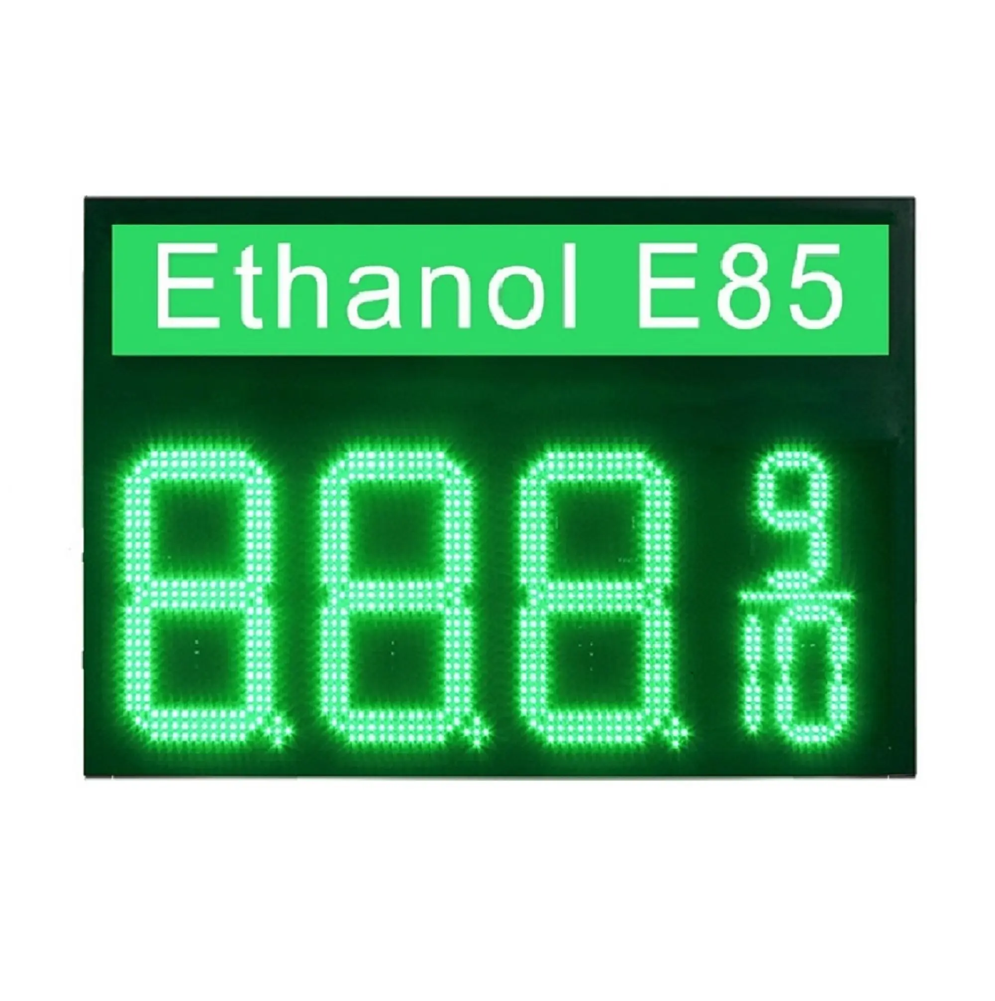 एलईडी ग्रीन इथेनॉल ई85 गैस स्टेशन मूल्य चिह्न 8" 888910 वॉटरप्रूफ एलईडी तेल गैस स्टेशन डिजिटल गैसोलीन यूएसए डिस्प्ले