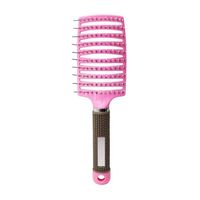 Outils de coiffure LOGO personnalisé couleur plastique Nylon brosse de Massage brosse à cheveux courbe Vent démêlant brosse pour un séchage plus rapide
