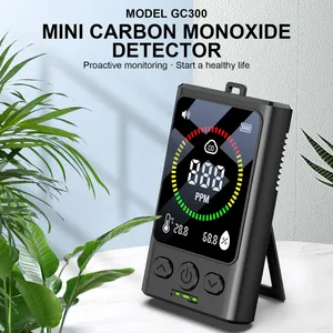 Détecteur de monoxyde de carbone portable haute précision modèle GC300, moniteur de température et d'humidité, testeur numérique de qualité de l'air rechargeable pour intérieur - Product Image 1