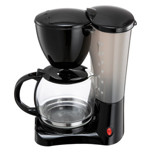 Machine à café filtre 12 tasses entièrement automatique, électrique, boîtier en plastique noir avec carafe en verre pour usage domestique ou au bureau - Product Image 4