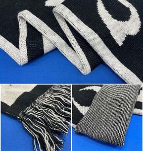Syal sepak bola Jacquard kualitas tinggi topi rajut Beanies syal pita mesin rajut untuk hadiah promosi bisnis olahraga - Product Image 3