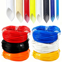 Gaine isolante en fibre de verre enduite de caoutchouc silicone haute tension 7KV / Certifiée CE -10°C~+200°C pour l'alimentation électrique