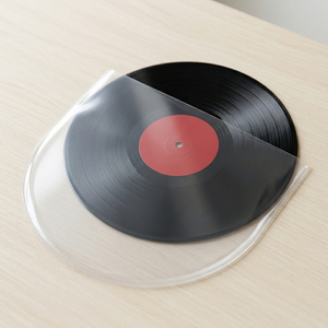 Bolsa de Plástico Transparente con Fondo Redondo y Sellado Térmico de Alto Brillo para Empaque y Almacenamiento de Fundas Interiores de Discos de Vinilo - Product Image 1