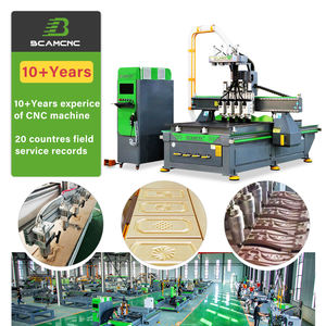 Routeur CNC à changement d'outil linéaire multi-têtes indépendantes 1325, 16 outils ATC, machine de découpe du bois Syntec haute précision - Product Image 1