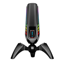 Équipement de diffusion en direct sans conducteur Microphone de bureau Microphone de jeu USB avec changeur de voix