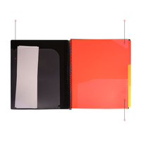 Organiseur de documents A4 personnalisé pour bureau, école, entreprise, avec 6 ou 12 intercalaires à spirale, classeur à anneaux en plastique, dossiers extensibles