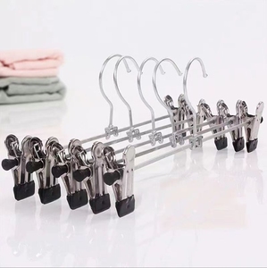 Durable Stainless Steel Paint <strong>Clips</strong> <strong>Hanger</strong> for Clothes Single Tier Display for Trousers Skirts Wardrobes Bathrooms Kitchens - Product Image 2