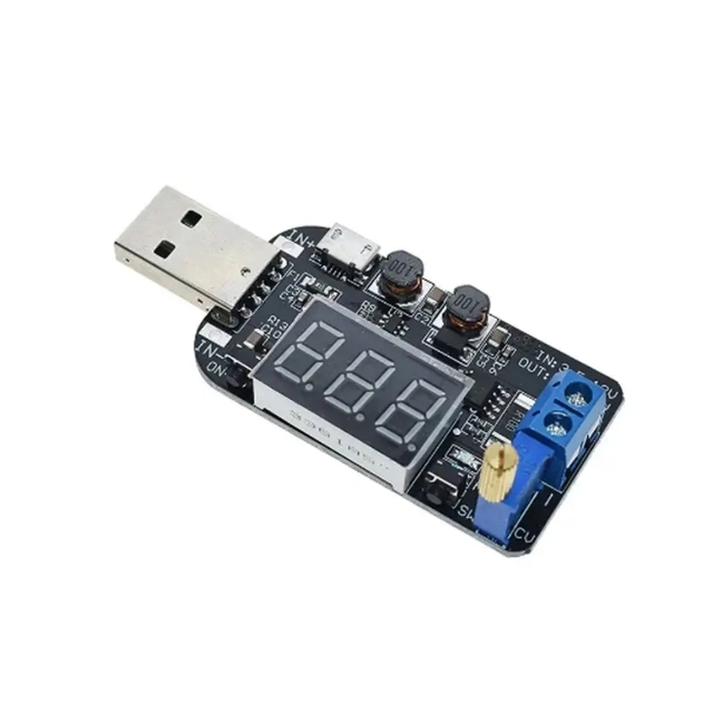 ZK-DPL With Current Usb 5v To 3.3v 9v 12v 18v 24v Adjustable Buck-boost Power Supply Voltage Regulator Module Led Display