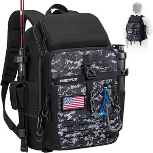 Échantillon Gratuit Sac de Pêche Multifonctionnel d'Extérieur Sac à Pêche Étanche Durable Tactique Camouflage Sac à Dos de Pêche - Product Image 5