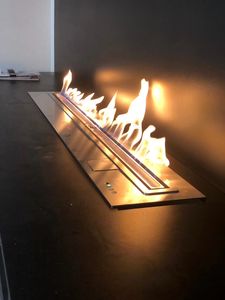 Cheminée au bioéthanol murale intérieure et extérieure personnalisée Brûleur intelligent électrique pour l'ambiance des hôtels avec télécommande - Product Image 4