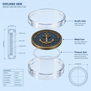 Pièce de monnaie commémorative personnalisée Steam Ferry Heritage Challenge Coin en alliage de zinc avec relief 3D, souvenir métallique avec boîte de luxe, sans MOQ, vente en gros - Product Image 4
