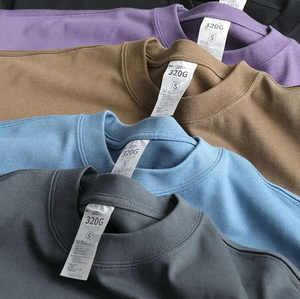 Áo thun unisex in theo yêu cầu, chất liệu cotton 100%, dày dặn, cao cấp, kiểu dáng hộp, in logo tùy chỉnh, nhuộm sợi, size lớn, áo thun trơn - Product Image 3