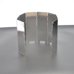 Deflector de Viento para Estufa de Camping de Aleación de Aluminio, 24 cm de Alto, 8 Piezas, Plegable, Portátil, Resistente al Viento, Ligero, para Uso en Exteriores - Product Image 1