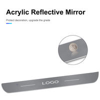Éclairage d'ambiance magnétique sans fil RGB avec logo personnalisé, capteur de véhicule, lumière de bienvenue LED, lumière de logo de pédale de voiture