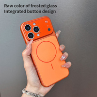 Coque de téléphone avec logo personnalisé Convertir pour Apple 17 Pro Max Coque de téléphone magnétique en verre mat pour iPhone 16 15 14 13 Pro 17 Air