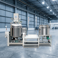 Mezclador Emulsionante al Vacío con Elevación Hidráulica de 50L, 40kW, SUS304/SUS316L con Bomba, Rodamiento y Motor de Engranajes