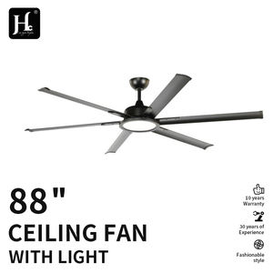 Ventilador de Techo LED de Gran Tamaño, Moderno, de Aluminio, con 6 Aspas, para Interiores, Almacenes, Fábricas, con Control Remoto, Motor de CC y Luz - Product Image 3