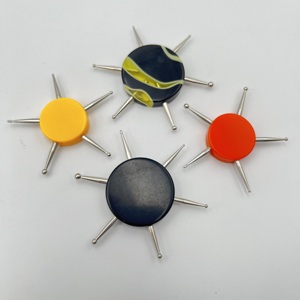 Mini portátil amarillo varios tamaños en uno acrílico Circular redondo <span class=keywords><strong>Mandala</strong></span> Nail Art Dotting Tools - Product Image 3
