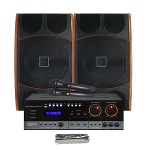 Un ensemble d'amplificateur domestique à 2 canaux en métal avec 2 haut-parleurs passifs de <span class=keywords><strong>10</strong></span> pouces, son HiFi, entrées USB/AUX, puissance RMS de 150 W et télécommande - Product Image 2