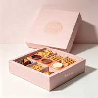 Boîte en carton alimentaire en gros pour biscuits, gaufres, barres chocolatées, desserts à emporter et pain, avec couvercle