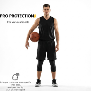Genouillères courtes en nid d'abeille pour adultes YOUNGSON, manchon de compression rembourré en EVA anti-collision pour le basketball et le football, protection antidérapante - Product Image 2