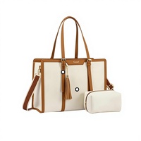 Sacs à bandoulière LOVEVOOK pour femmes, vintage, en PU, résistants à l'eau, avec fermeture éclair, grande capacité, pour ordinateur portable, sac fourre-tout 15,6 pouces, sacs à main brodés